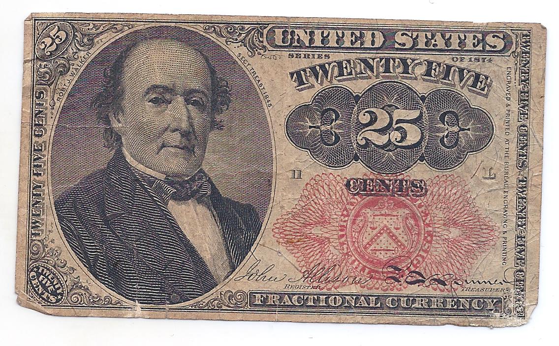 1874 25c US Fractional Currency, Circ - Click Image to Close